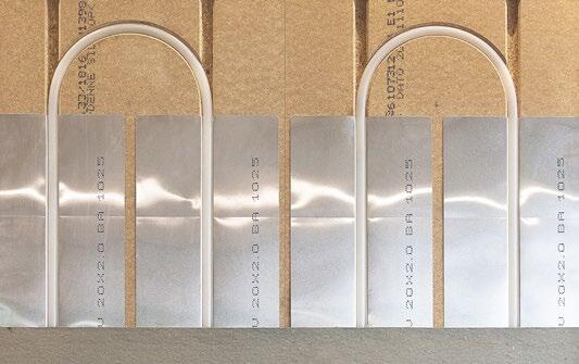 Novopan 20 mm. värmefördelningsplåt för 38 mm klimagolv