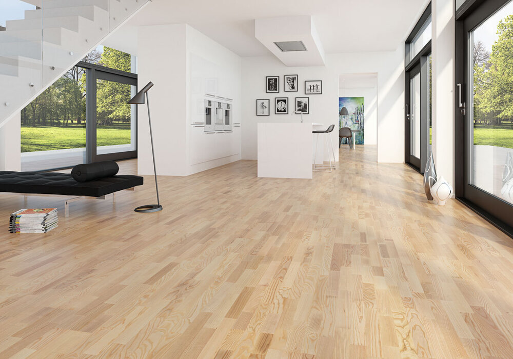 Moland Molaloc Ask, Parkett 3-stavs, mattlack 182 mm.