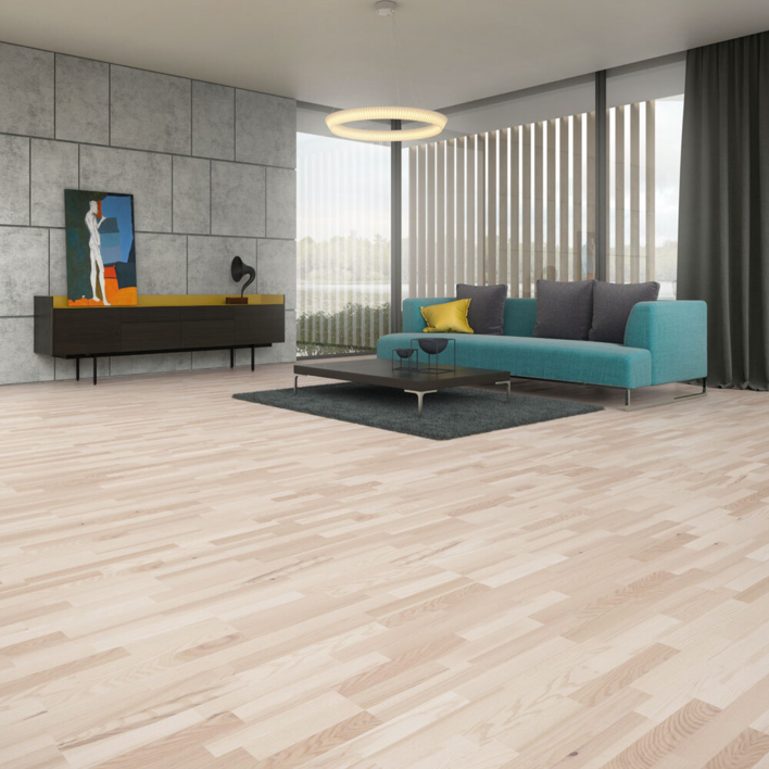 Moland Molaloc Ask, parkett 3-stavs, vit mattlack 182 mm.