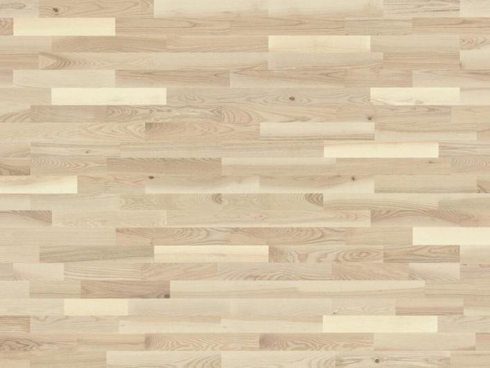 Trägolv - Ek 3-stavs lamellparkett, Vit mattlack