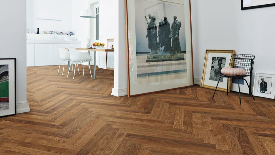 Sillben storformat Prestige - Rökt ek markant borstad nD