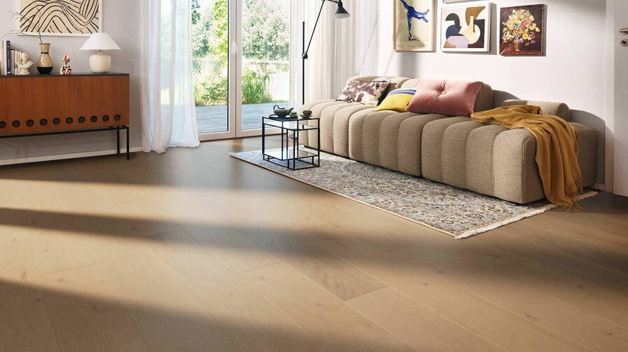 Haro plankgolv - Ek sandgrå Sauvage borstad nL+