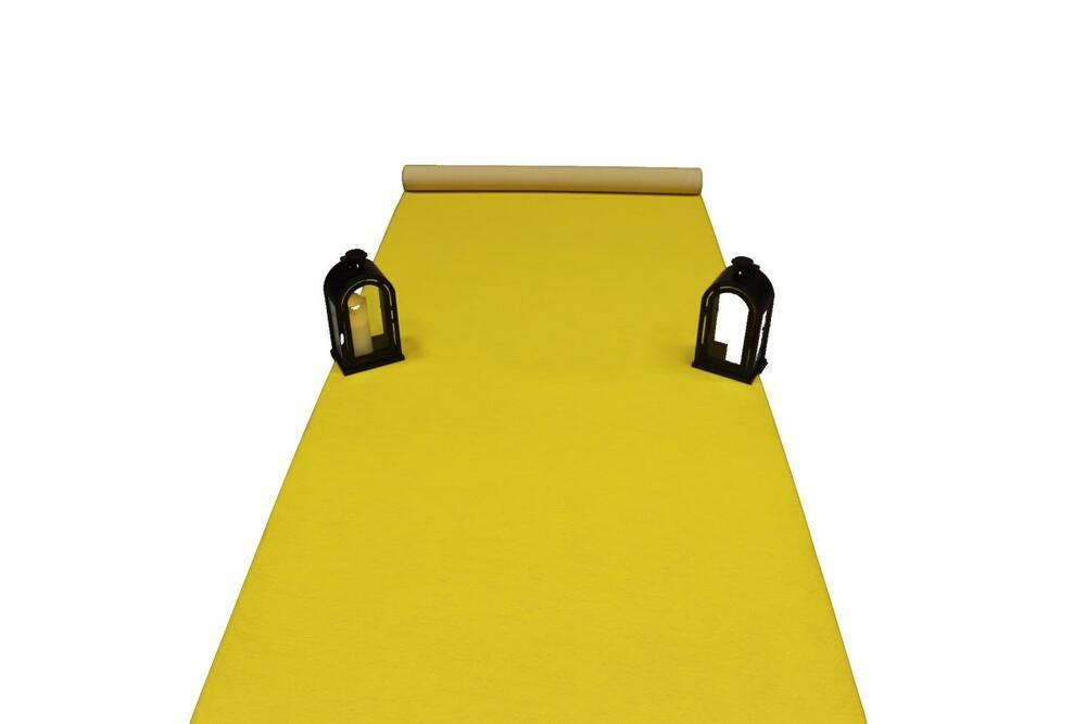 Gul löpare i nålfilt - REST 360X100 CM