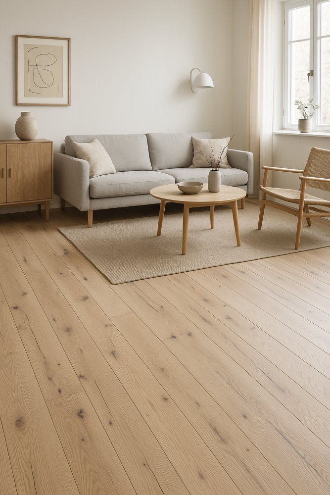 Trägolv Originals Rökt Ek, vitoljad - RESTPARTI