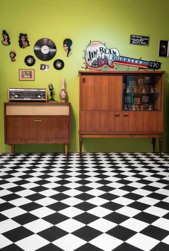 Artifact vinylgolv - York Harlequin svart/vit - REST 355X400 CM.