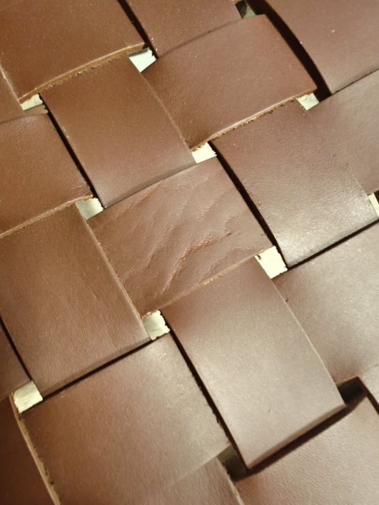 Perugia brun barstol i läder - 2:a sortering